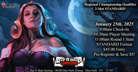 January 25th, 2025 - Magic The Gathering Tournament Entry - Regional Championship Qualifier US (3) Round 8 2-Slot Standard Tournament