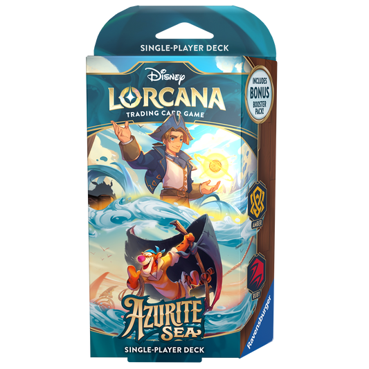 Disney Lorcana TCG: Azurite Sea - Starter Deck (Amber & Ruby) *Pre-Order*