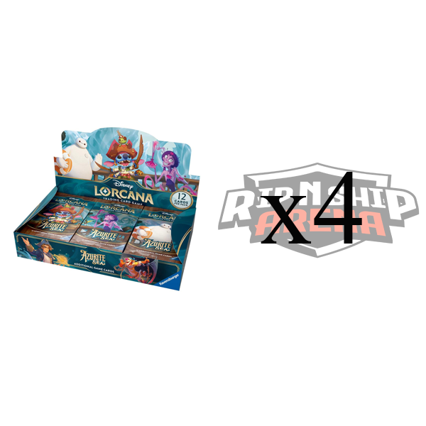 Disney Lorcana TCG: Azurite Sea - Booster Box CASE (4 Boxes