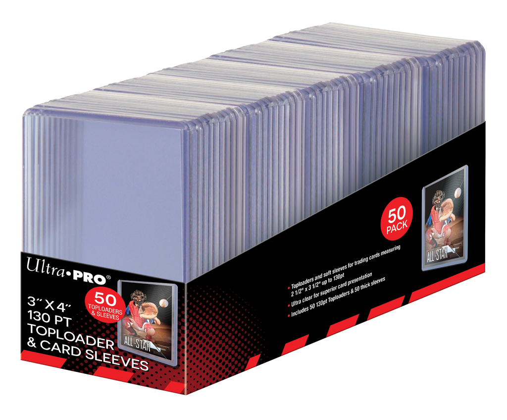 Ultra Pro - 3 x 4 inch Toploaders & Sleeves 100 Pack